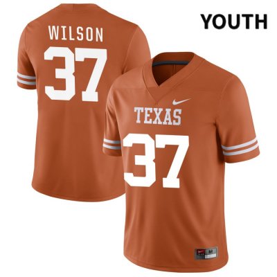 Texas Longhorns Youth #37 Doak Wilson Authentic Orange NIL 2022 College Football Jersey PUS07P8A